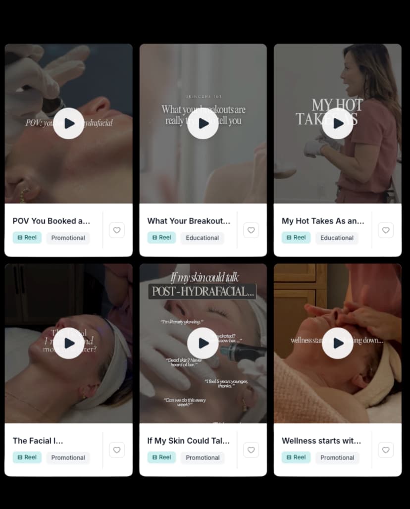 Trending reels for estheticians